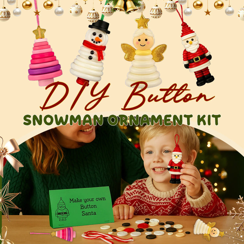 ☃️ DIY-knapp snögubbe ornament kit