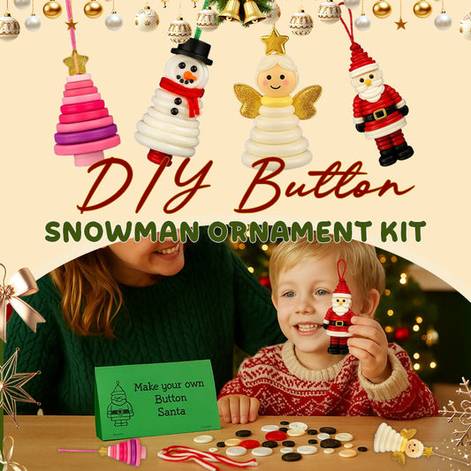 ☃️ DIY-knapp snögubbe ornament kit