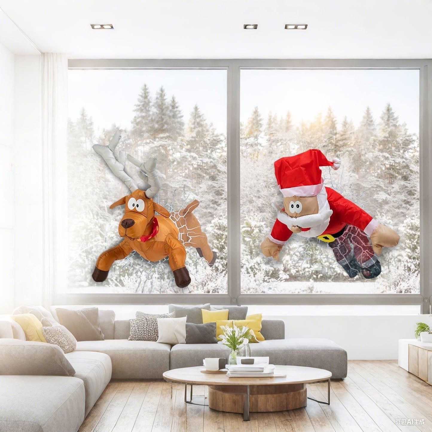 Krachendes Rentier- und Weihnachtsmann-Set